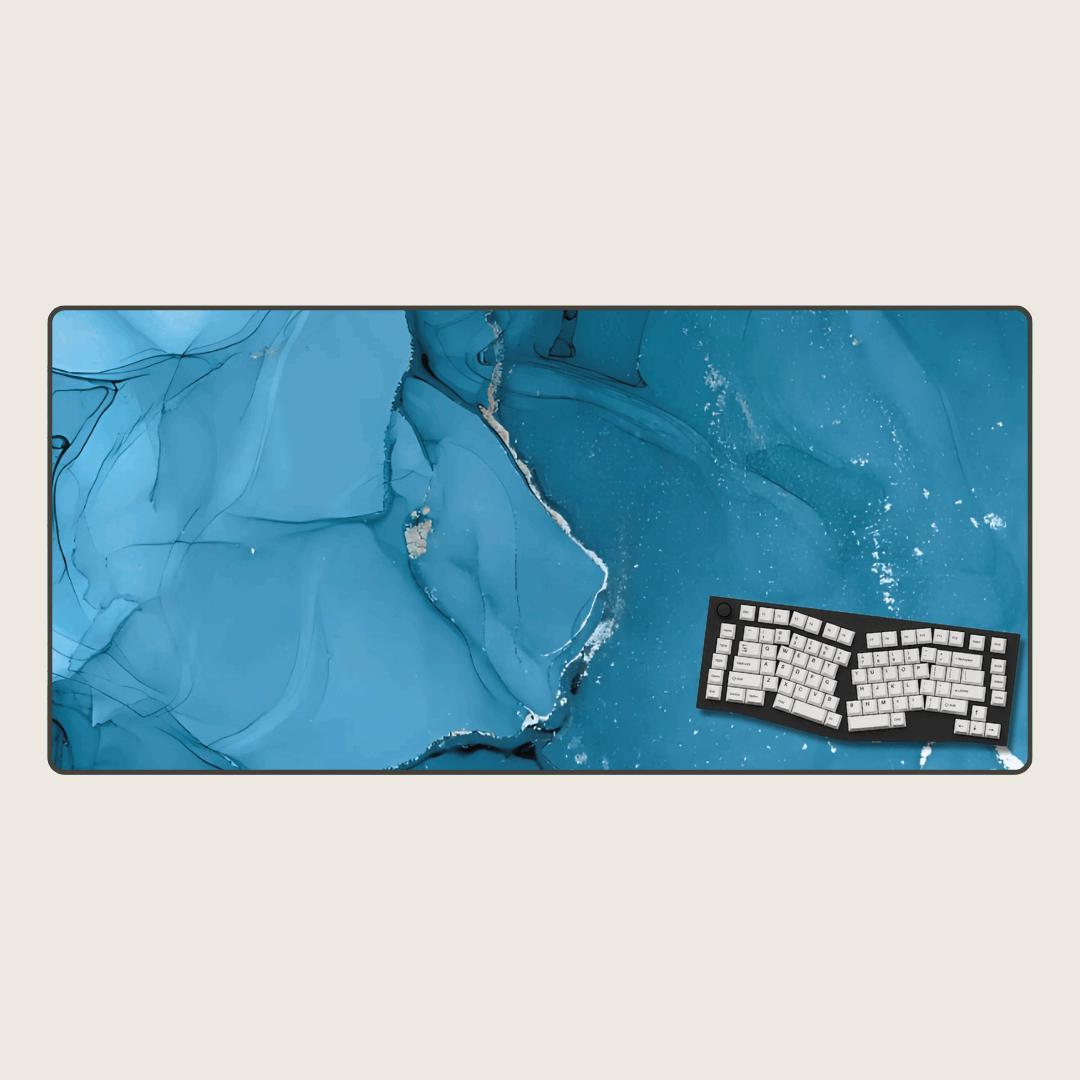 Aquamarine - Marble Mouse Pads