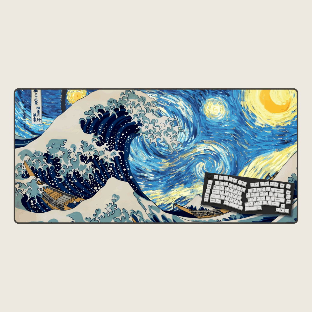 The Cosmic Wave - Van Gogh Art Mouse Pads