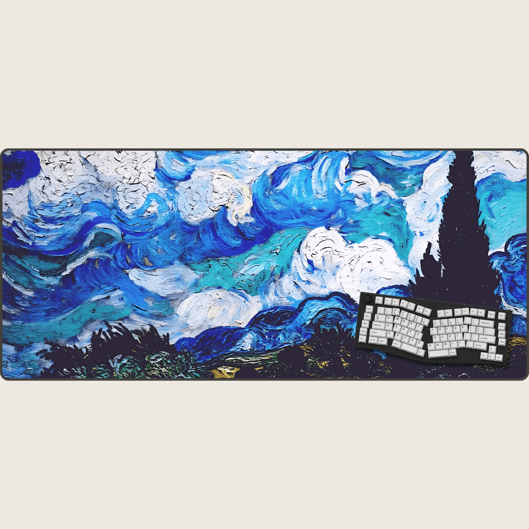 Cypress and Cerulean - Van Gogh Art Mouse Pads