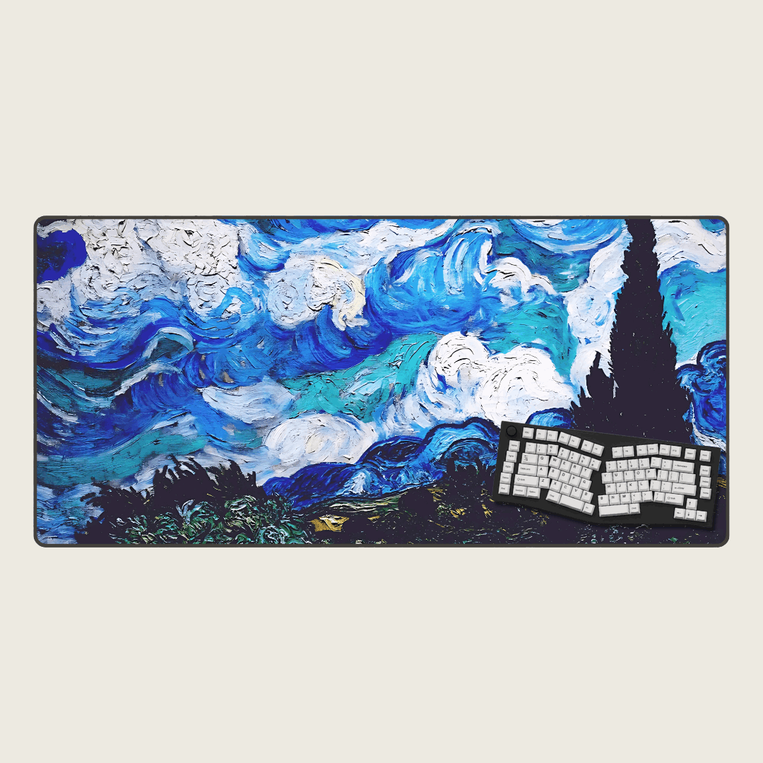Cypress and Cerulean - Van Gogh Art Mouse Pads