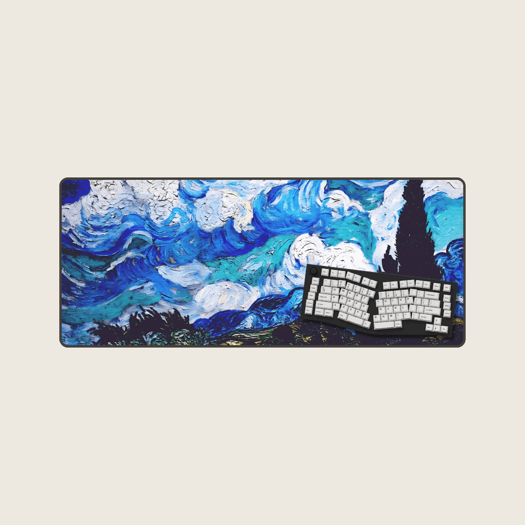 Cypress and Cerulean - Van Gogh Art Mouse Pads