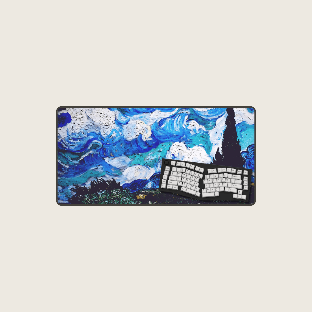 Cypress and Cerulean - Van Gogh Art Mouse Pads