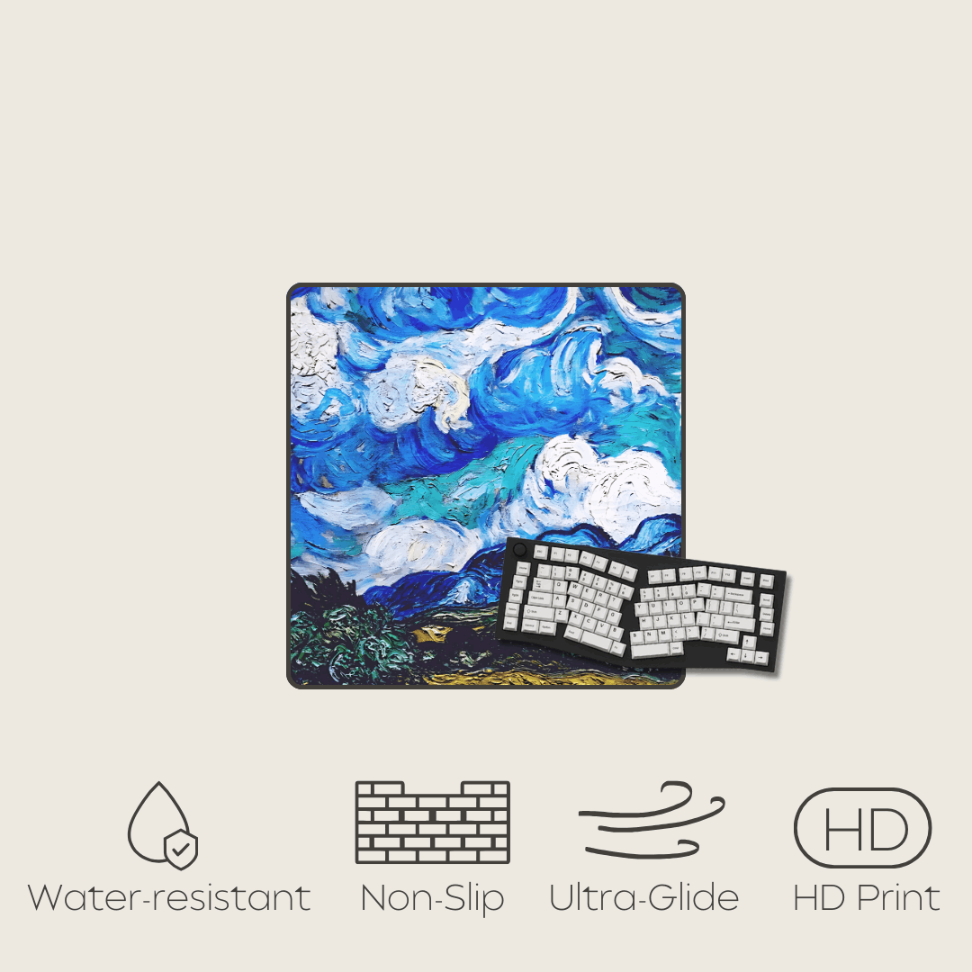 Cypress and Cerulean - Van Gogh Art Mouse Pads