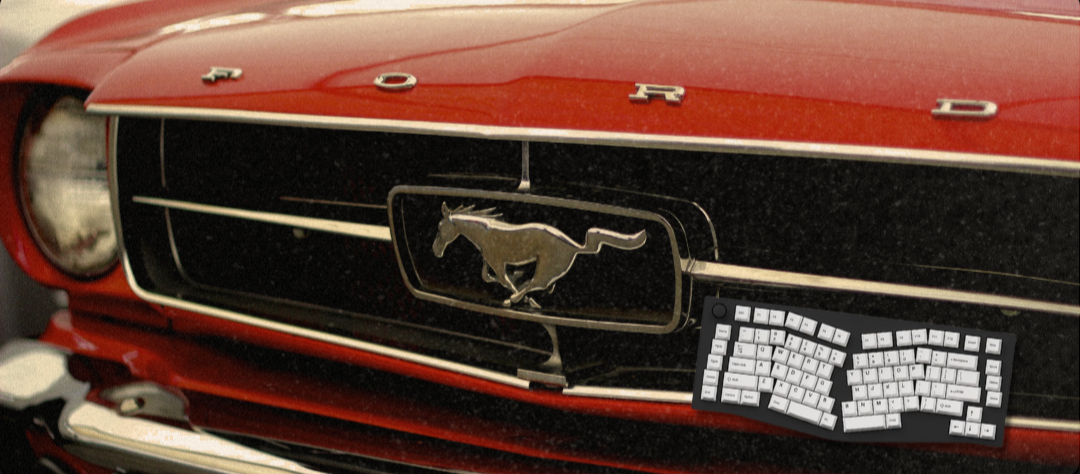 1965 Ford Mustang Convertible - Vintage Car Mouse Pads