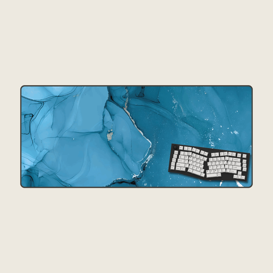 Aquamarine - Marble Mouse Pads