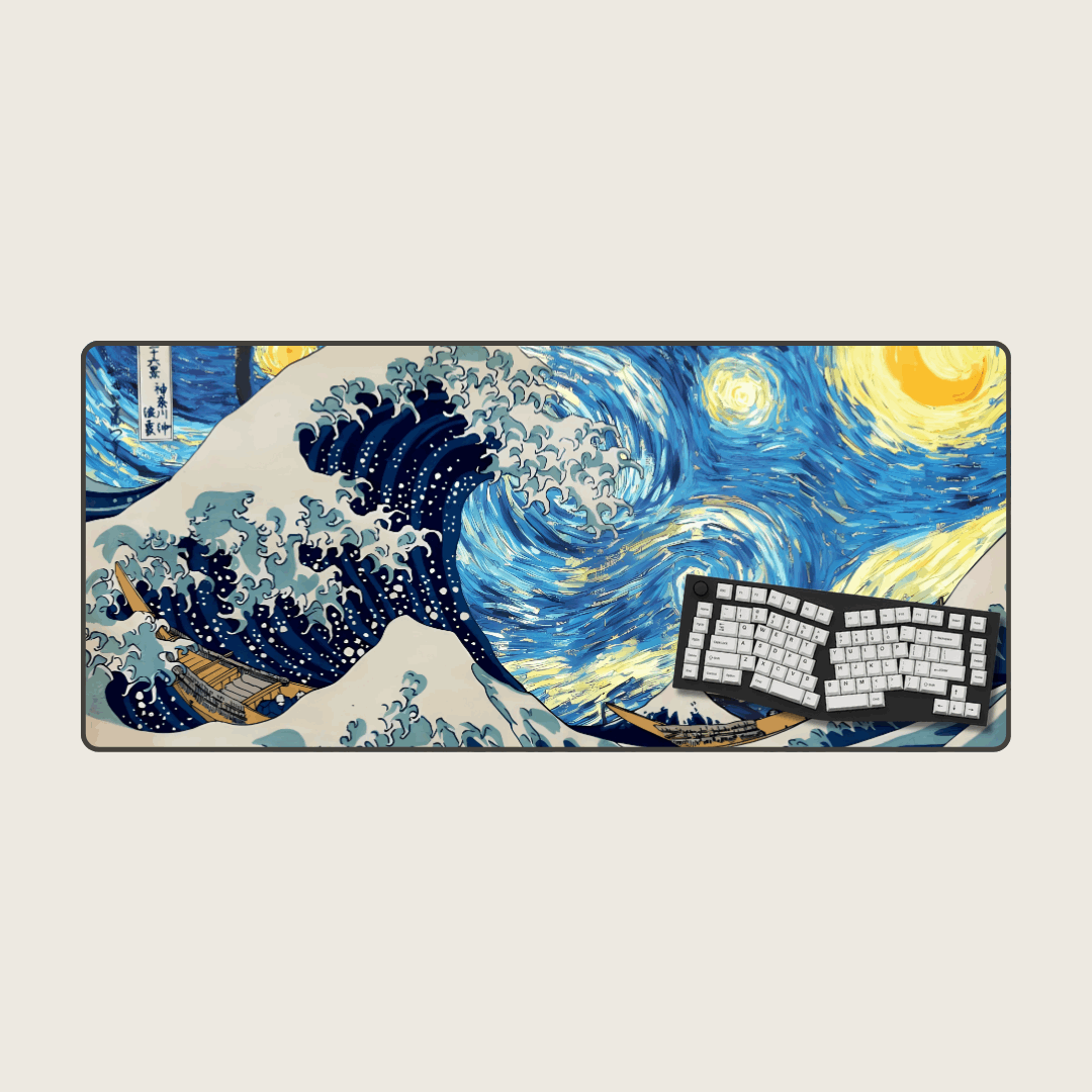 The Cosmic Wave - Van Gogh Art Mouse Pads