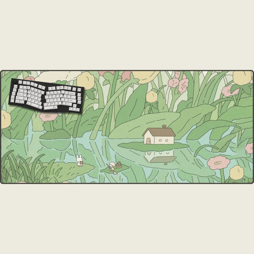 Floral Float - Dream Landscape Mouse Pads