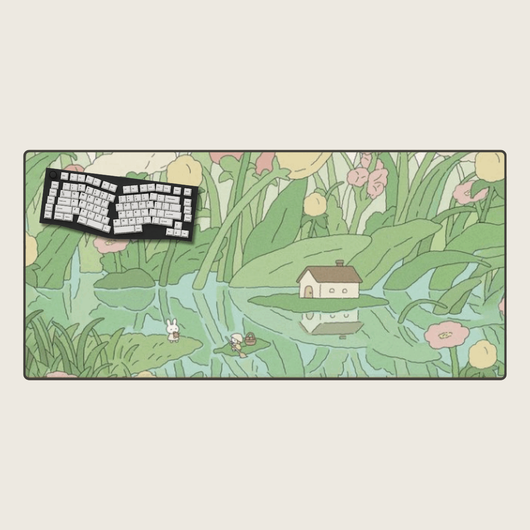 Floral Float - Dream Landscape Mouse Pads