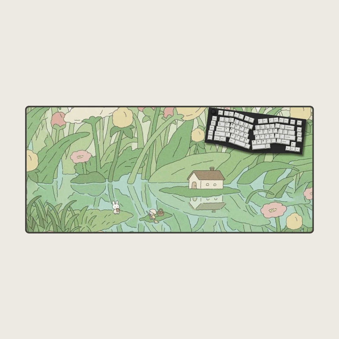 Floral Float - Dream Landscape Mouse Pads