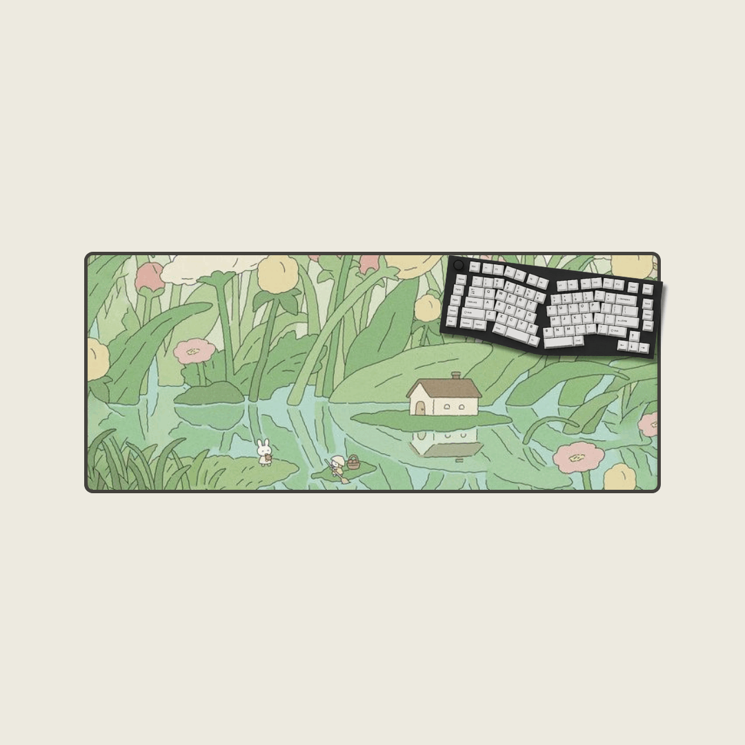 Floral Float - Dream Landscape Mouse Pads