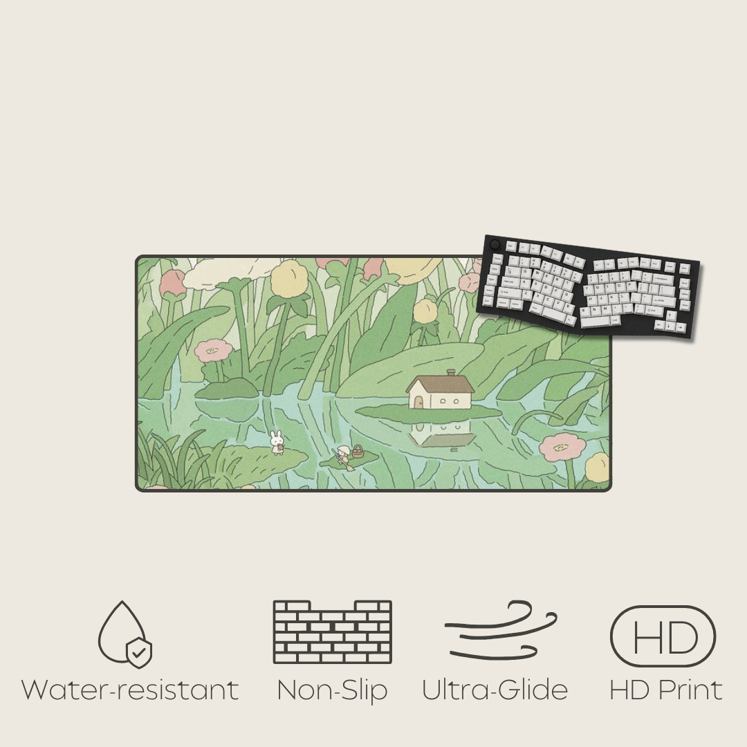 Floral Float - Dream Landscape Mouse Pads