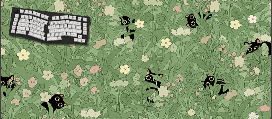 Whiskers and Wildflowers - Dream Landscape Mouse Pads