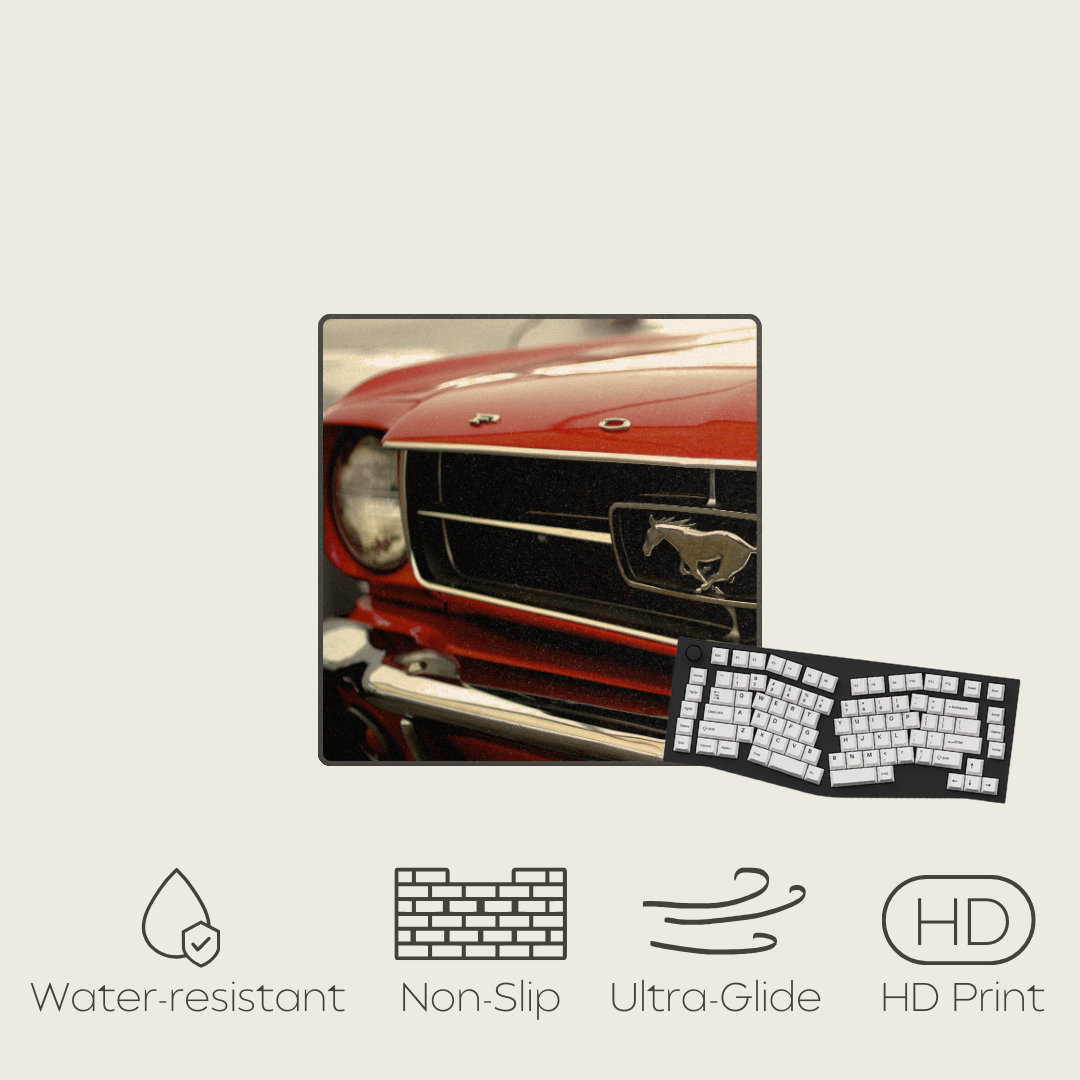 1965 Ford Mustang Convertible - Vintage Car Mouse Pads