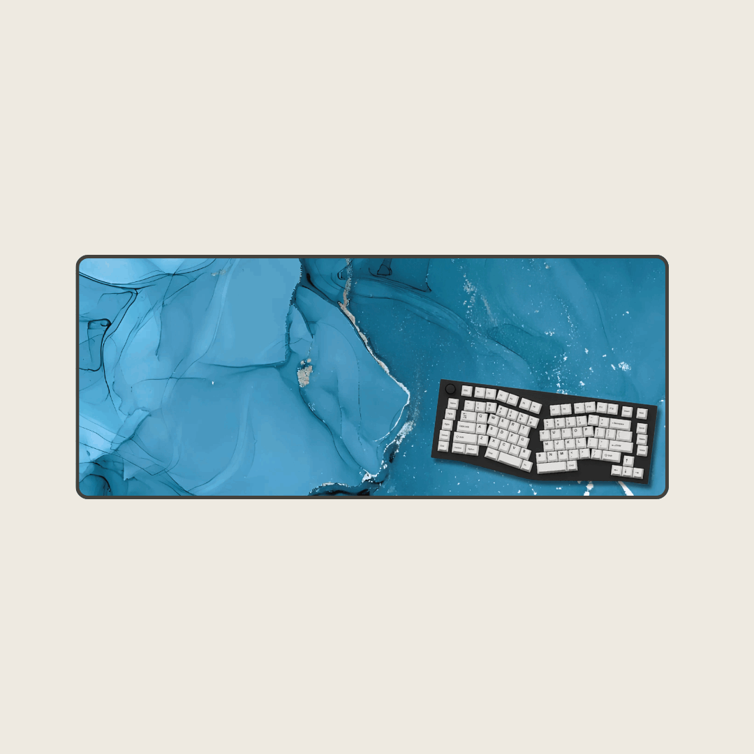 Aquamarine - Marble Mouse Pads