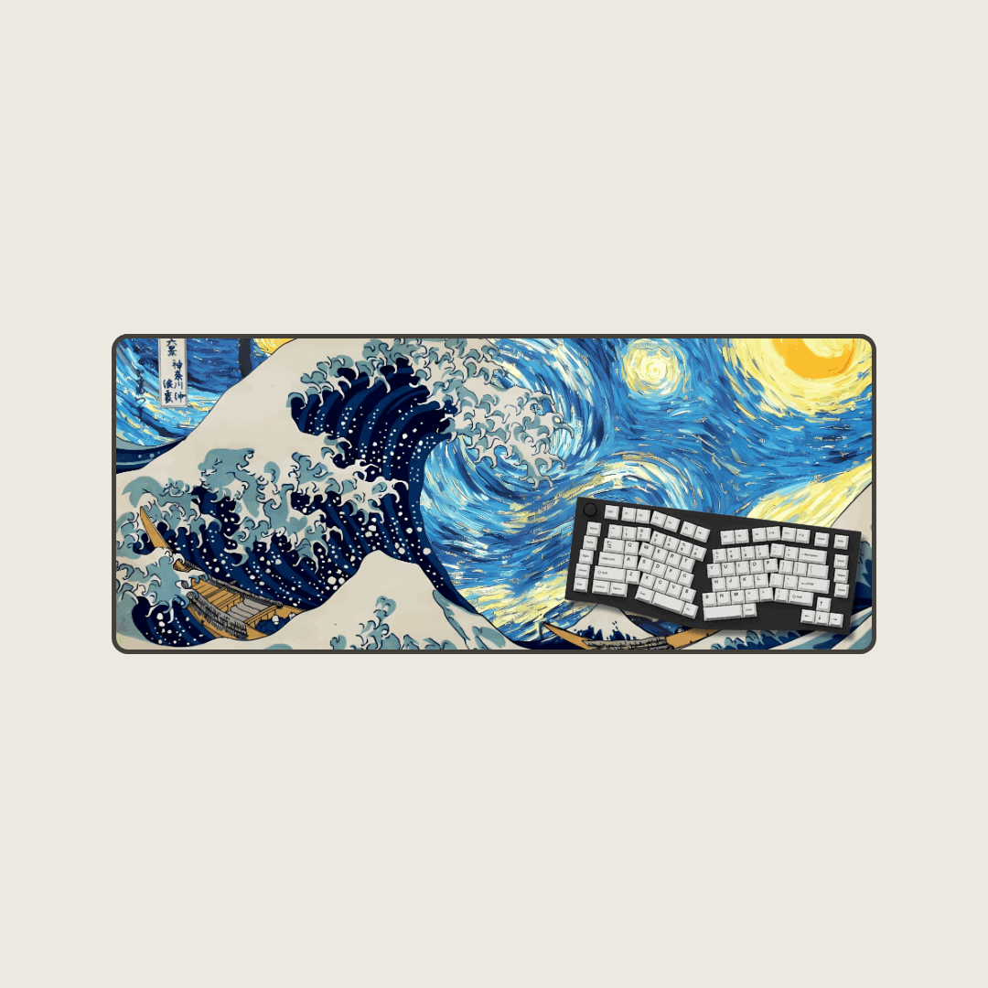 The Cosmic Wave - Van Gogh Art Mouse Pads
