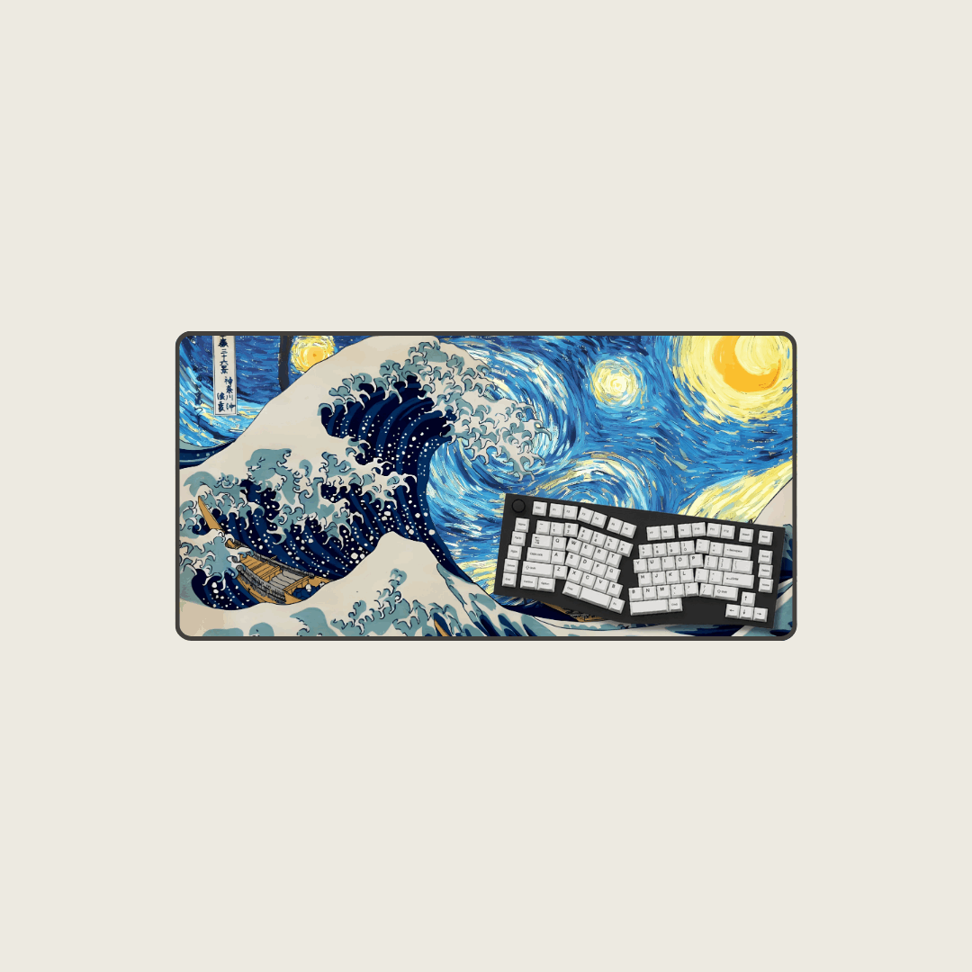 The Cosmic Wave - Van Gogh Art Mouse Pads