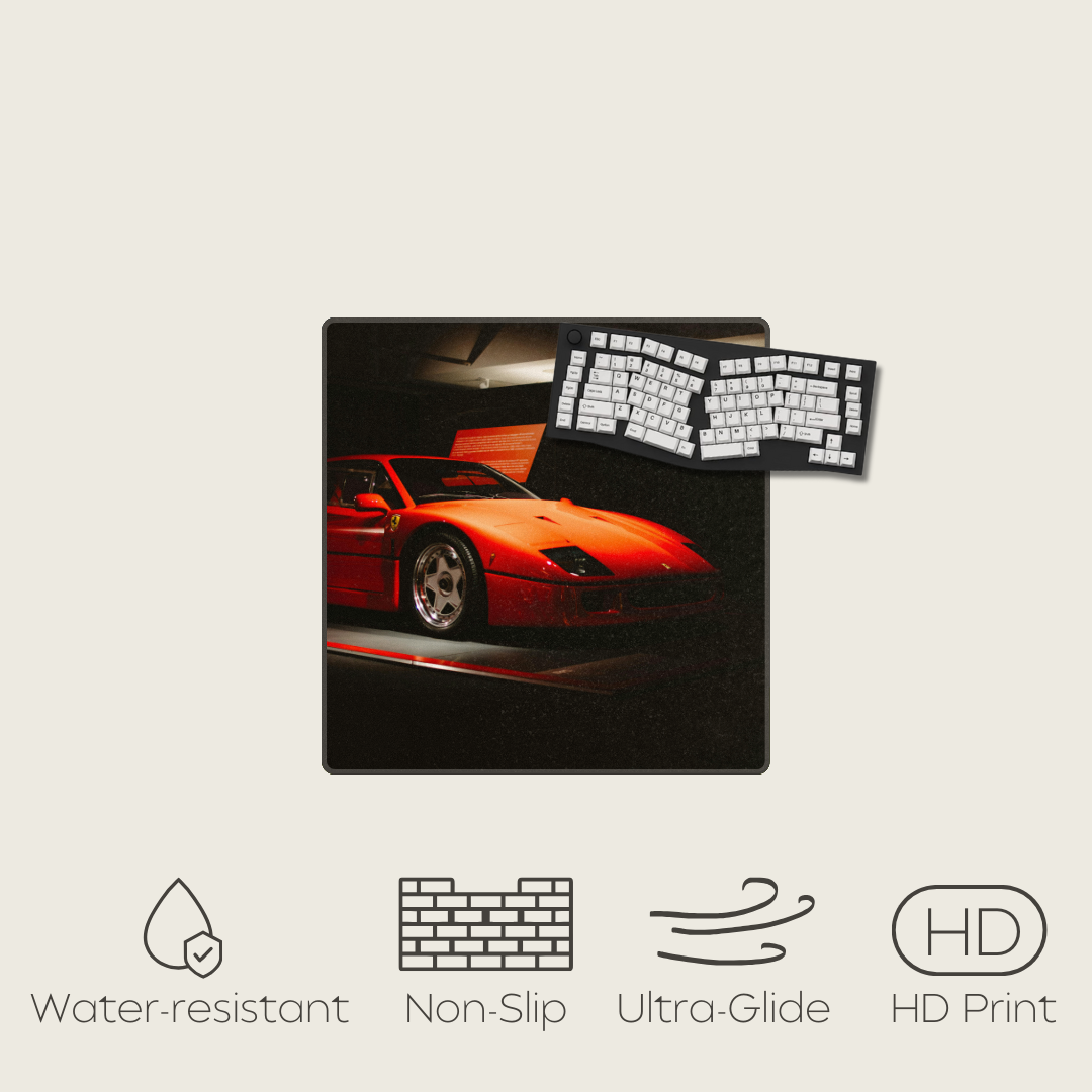 Ferrari F40 - Vintage Car Mouse Pads