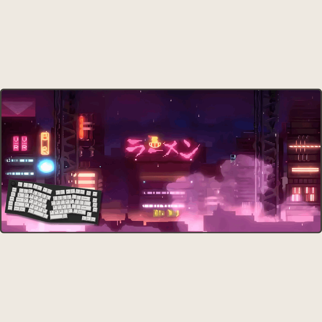 Magenta Moonlight - Cityscape Mouse Pads