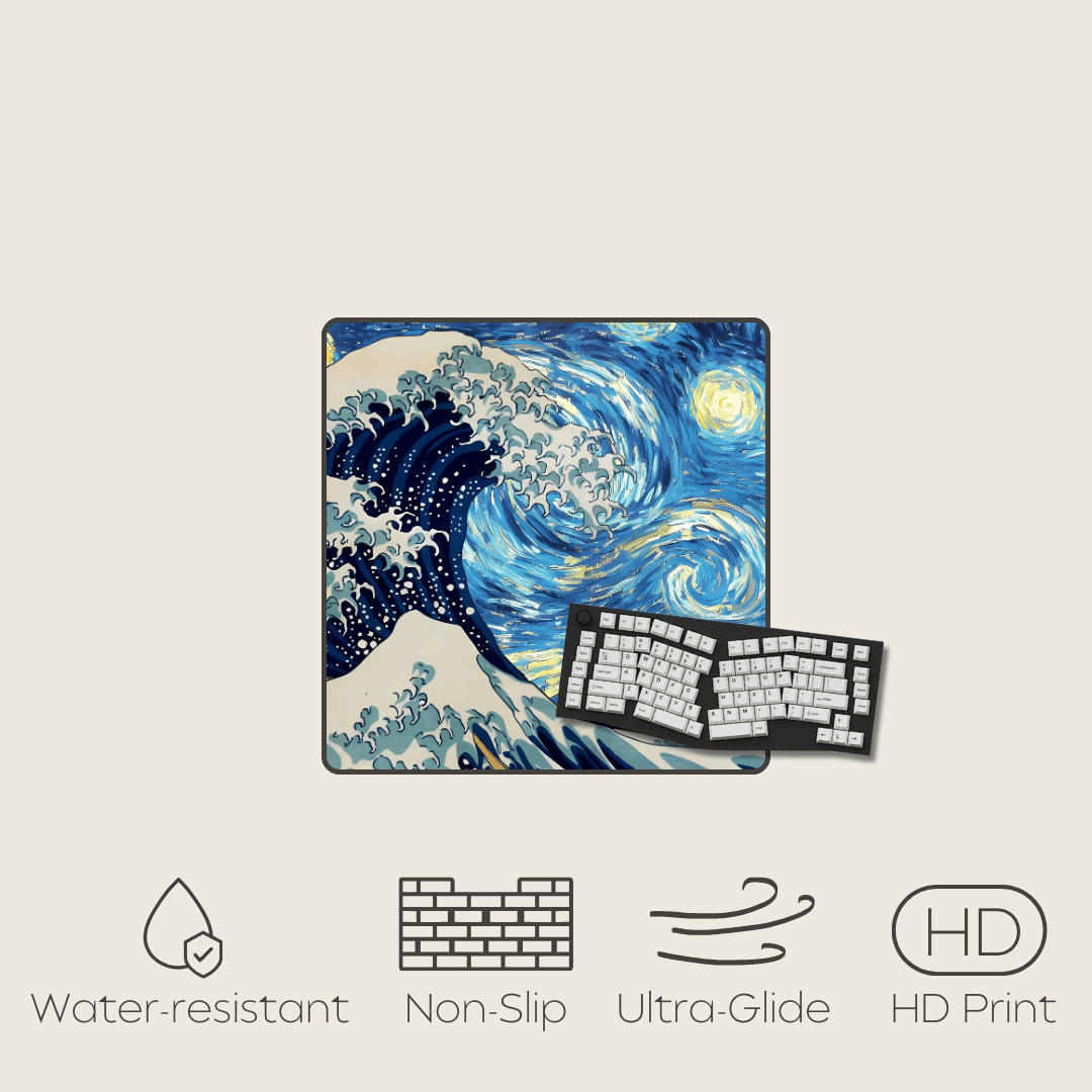 The Cosmic Wave - Van Gogh Art Mouse Pads