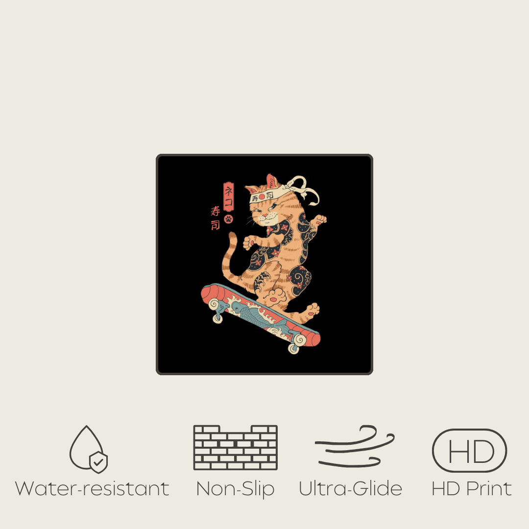 Wheelfury - Ninja Cat Mouse Pads