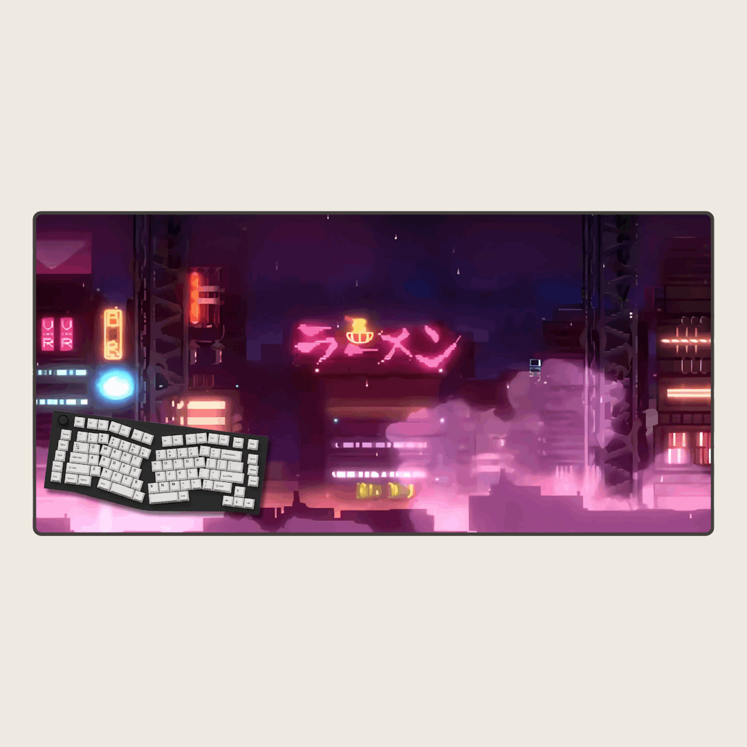 Magenta Moonlight - Cityscape Mouse Pads