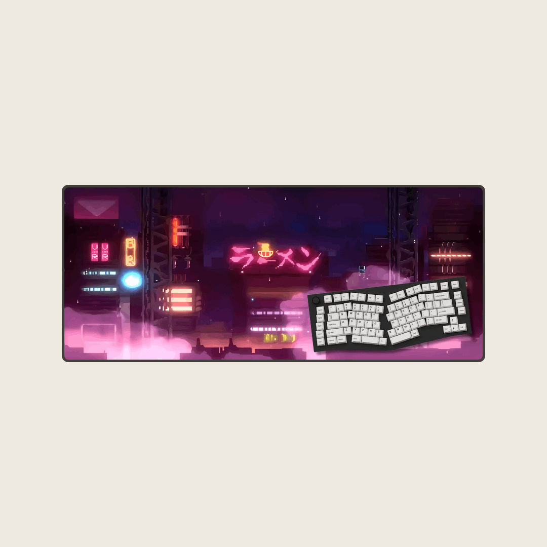 Magenta Moonlight - Cityscape Mouse Pads