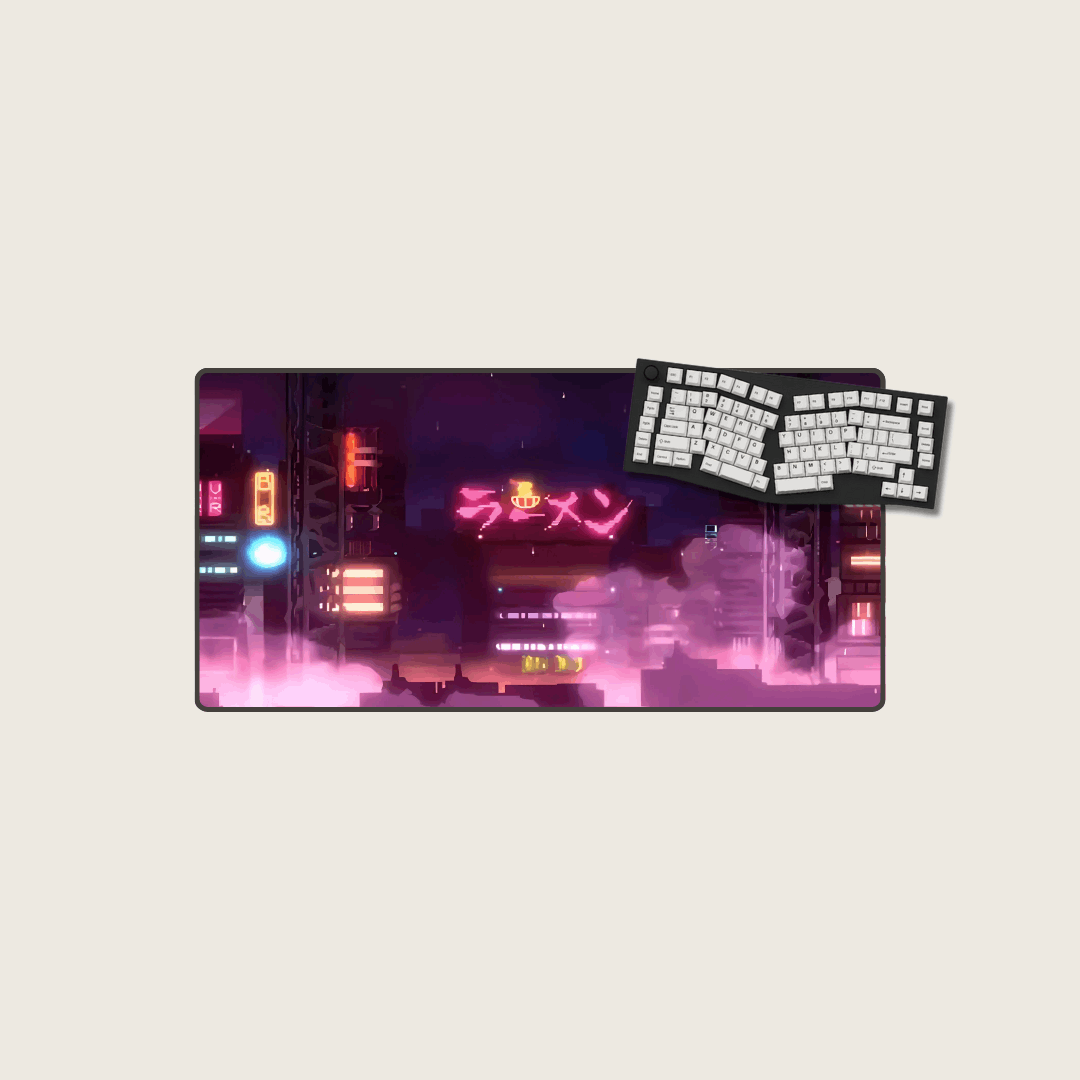 Magenta Moonlight - Cityscape Mouse Pads