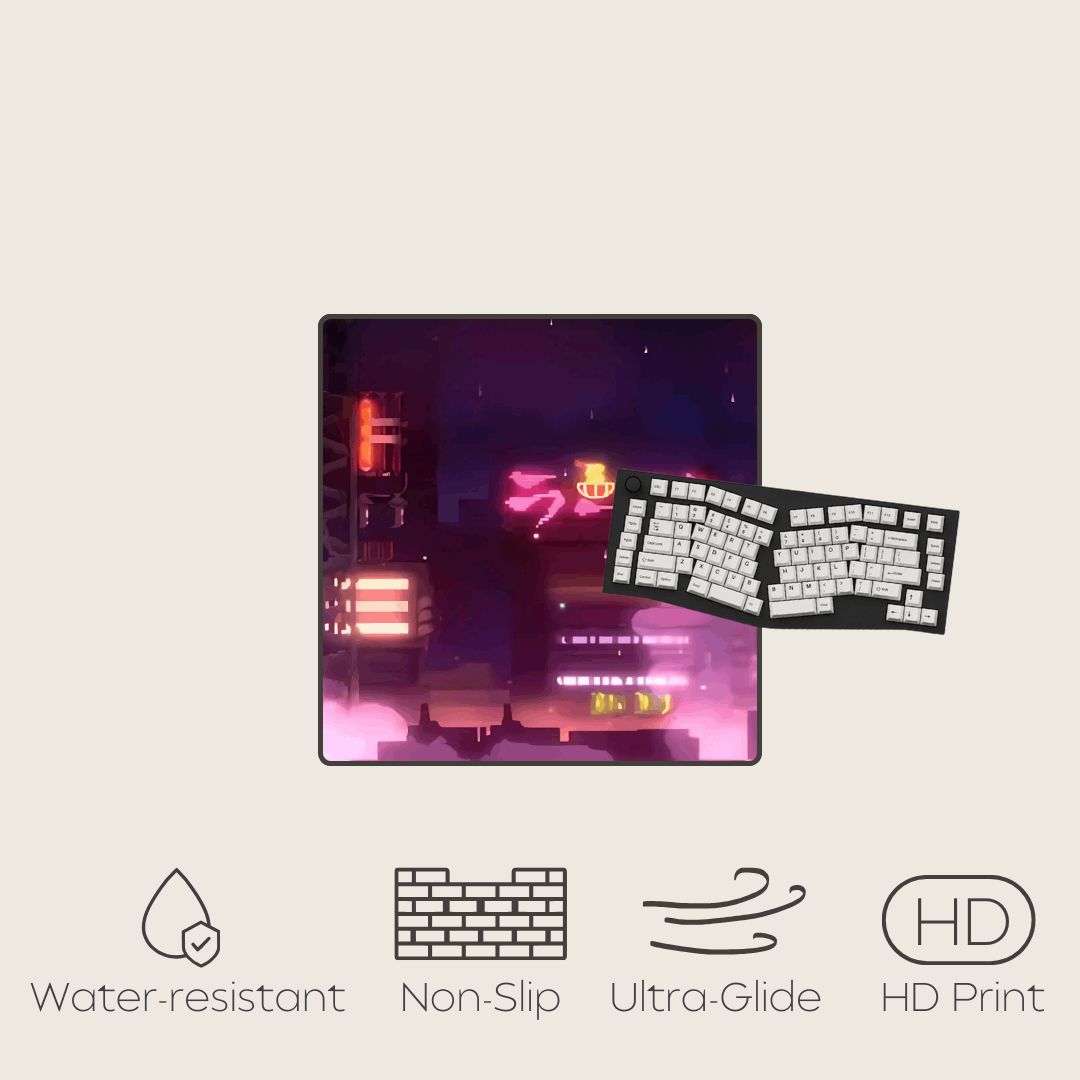 Magenta Moonlight - Cityscape Mouse Pads
