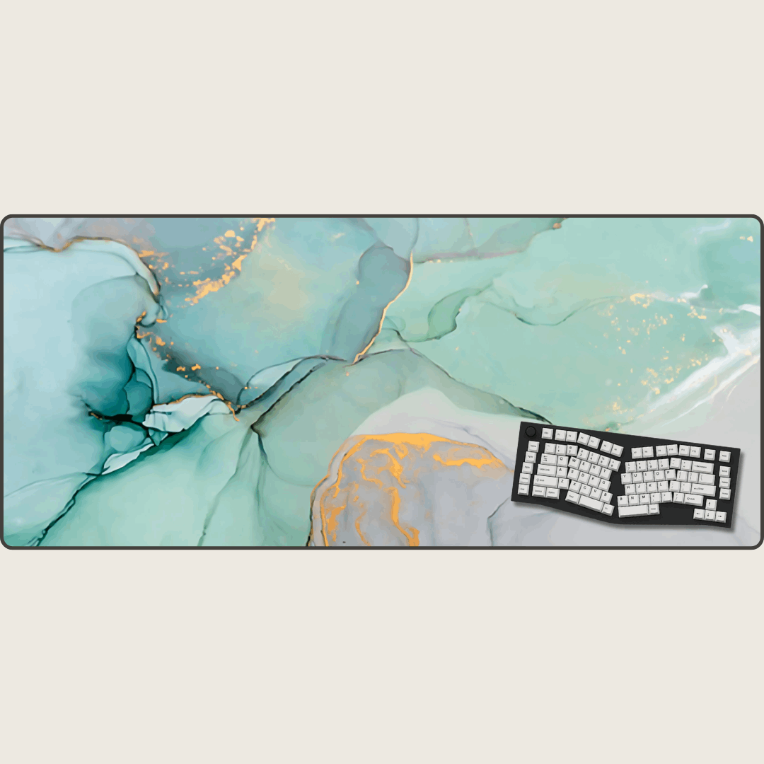 Turquoise - Marble Mouse Pads