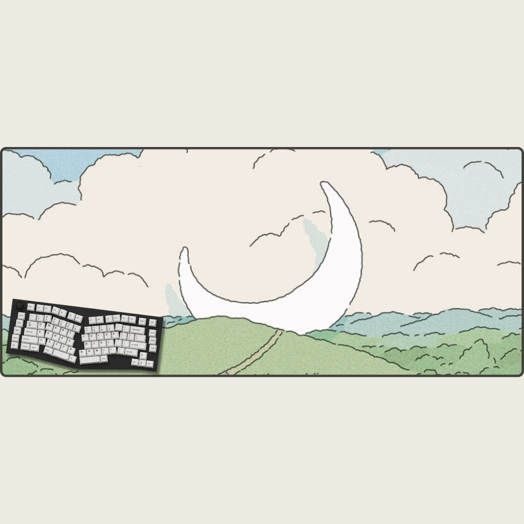 Meadow Moonrise - Dream Landscape Mouse Pads