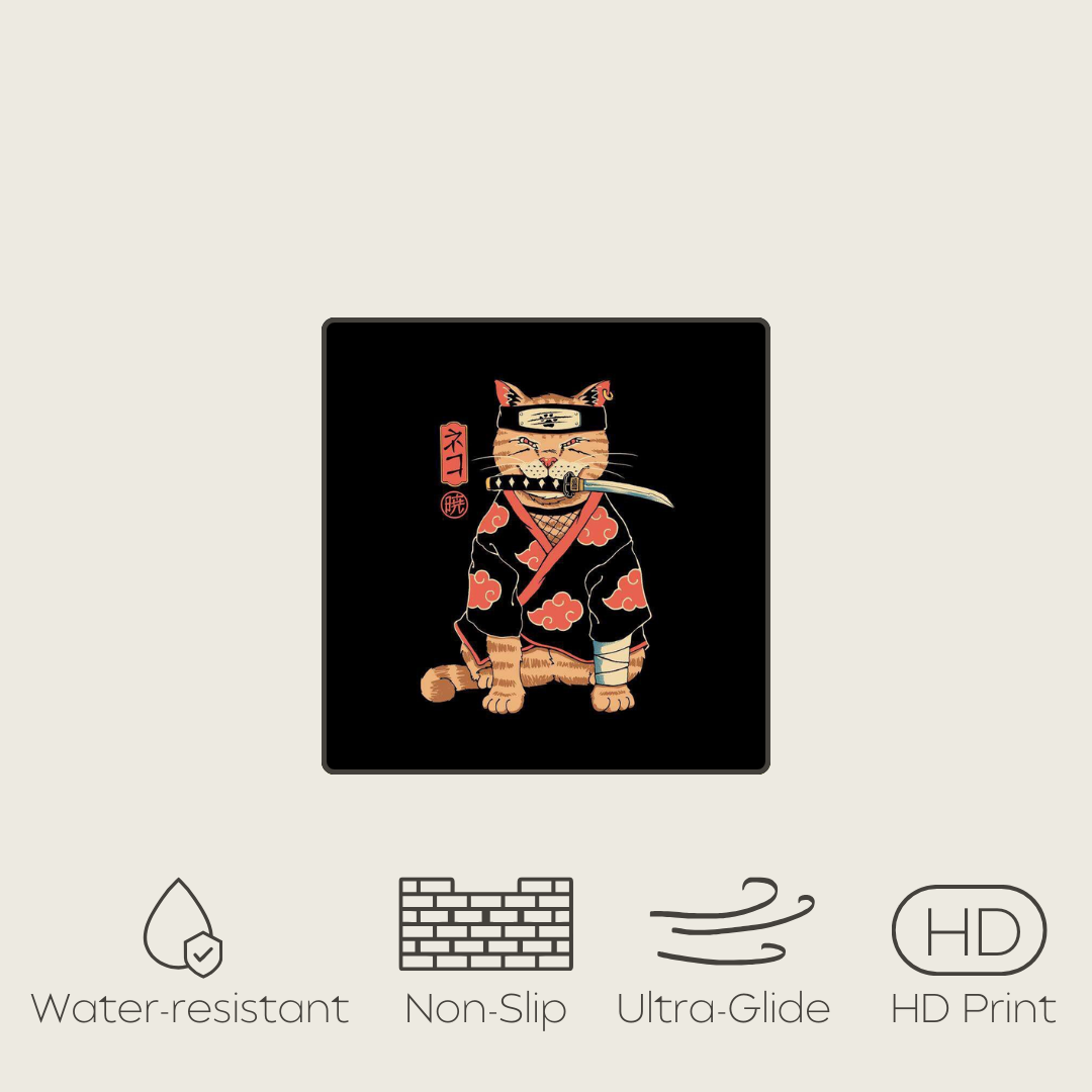 Fangblade - Ninja Cat Mouse Pads