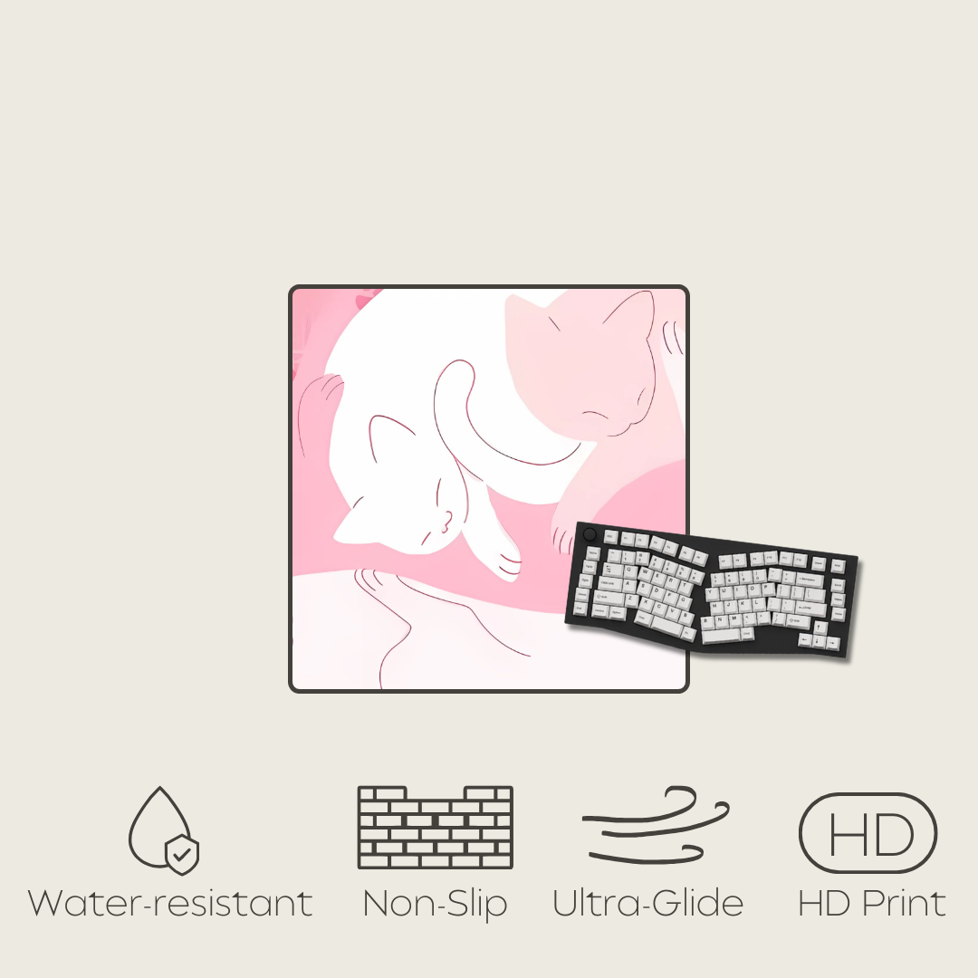 Pink - Purrfection Cat Mouse Pads