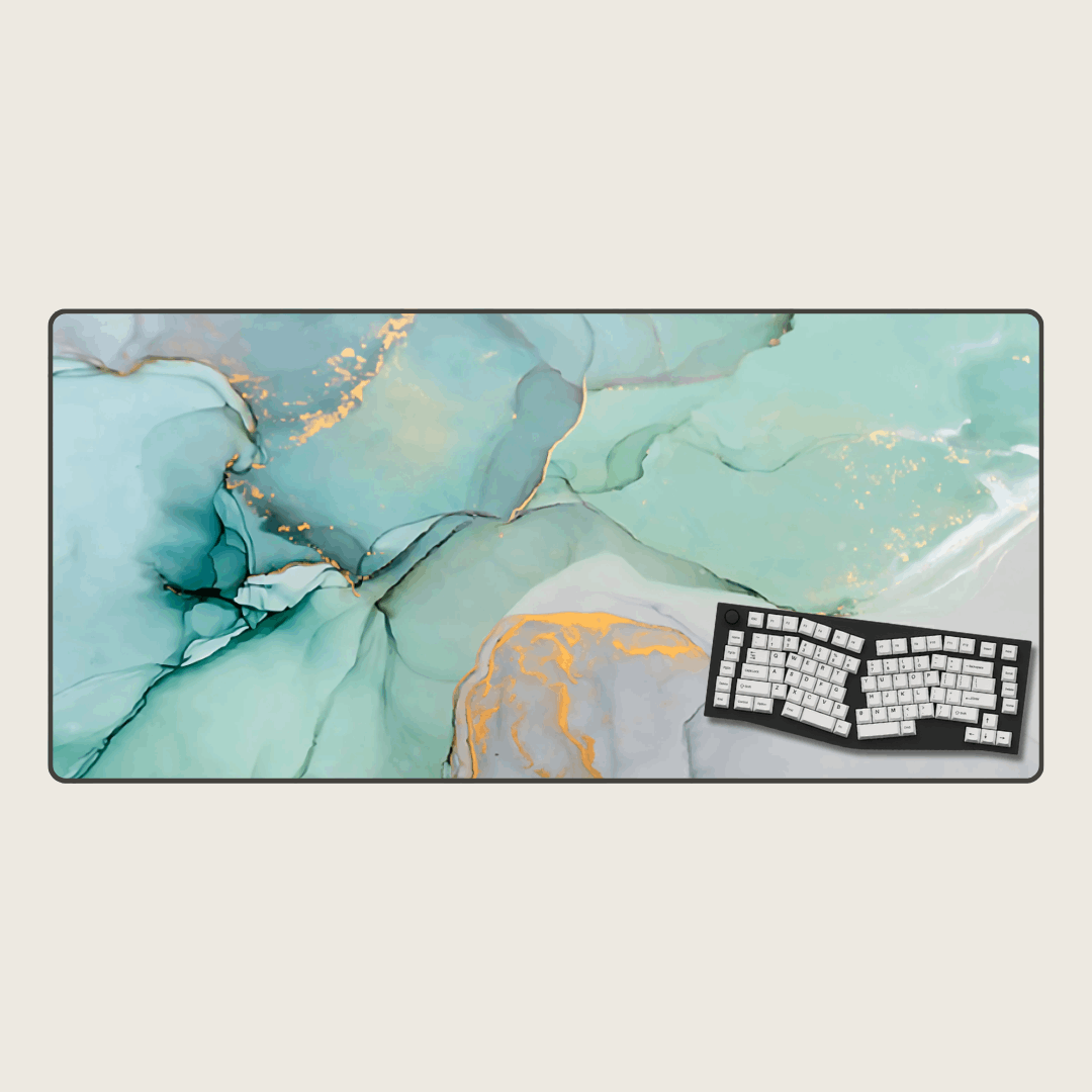 Turquoise - Marble Mouse Pads