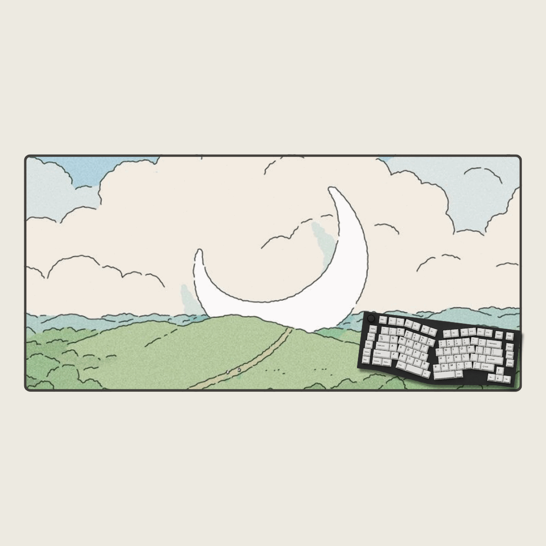Meadow Moonrise - Dream Landscape Mouse Pads