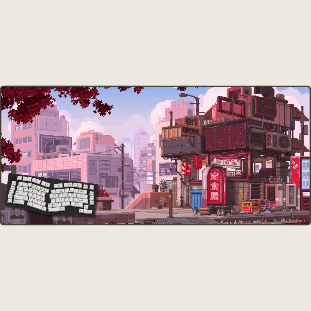 Midday Mauve - Cityscape Mouse Pads