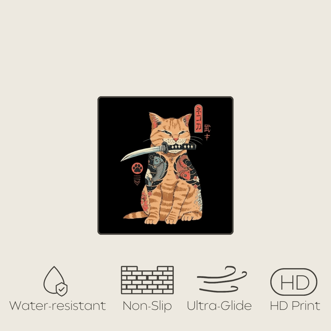 Irongrip - Ninja Cat Mouse Pads
