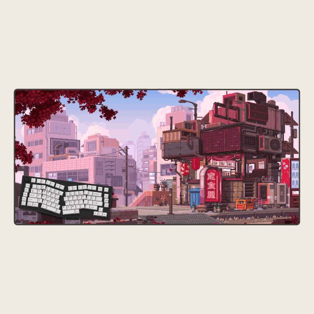 Midday Mauve - Cityscape Mouse Pads
