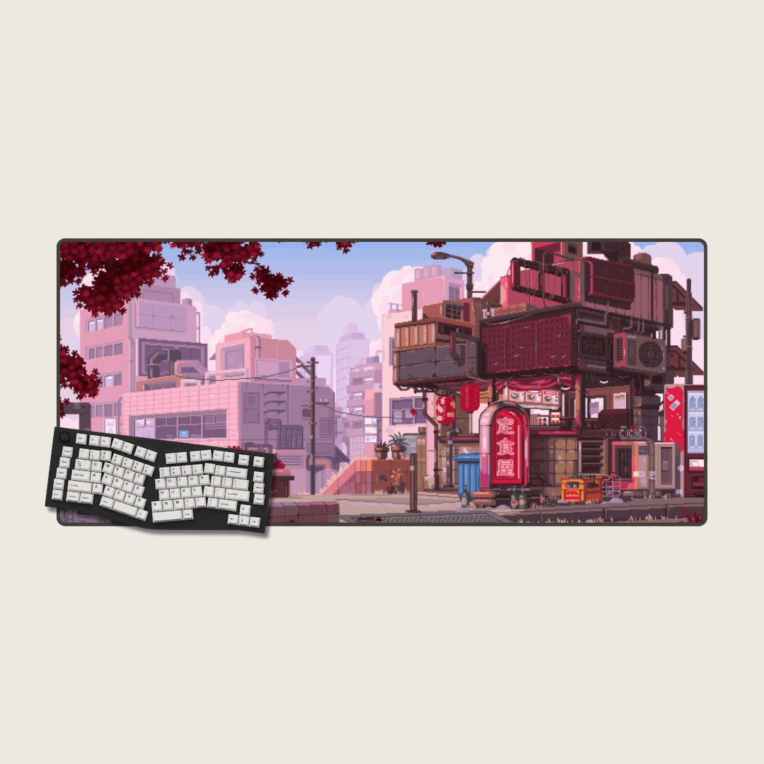 Midday Mauve - Cityscape Mouse Pads