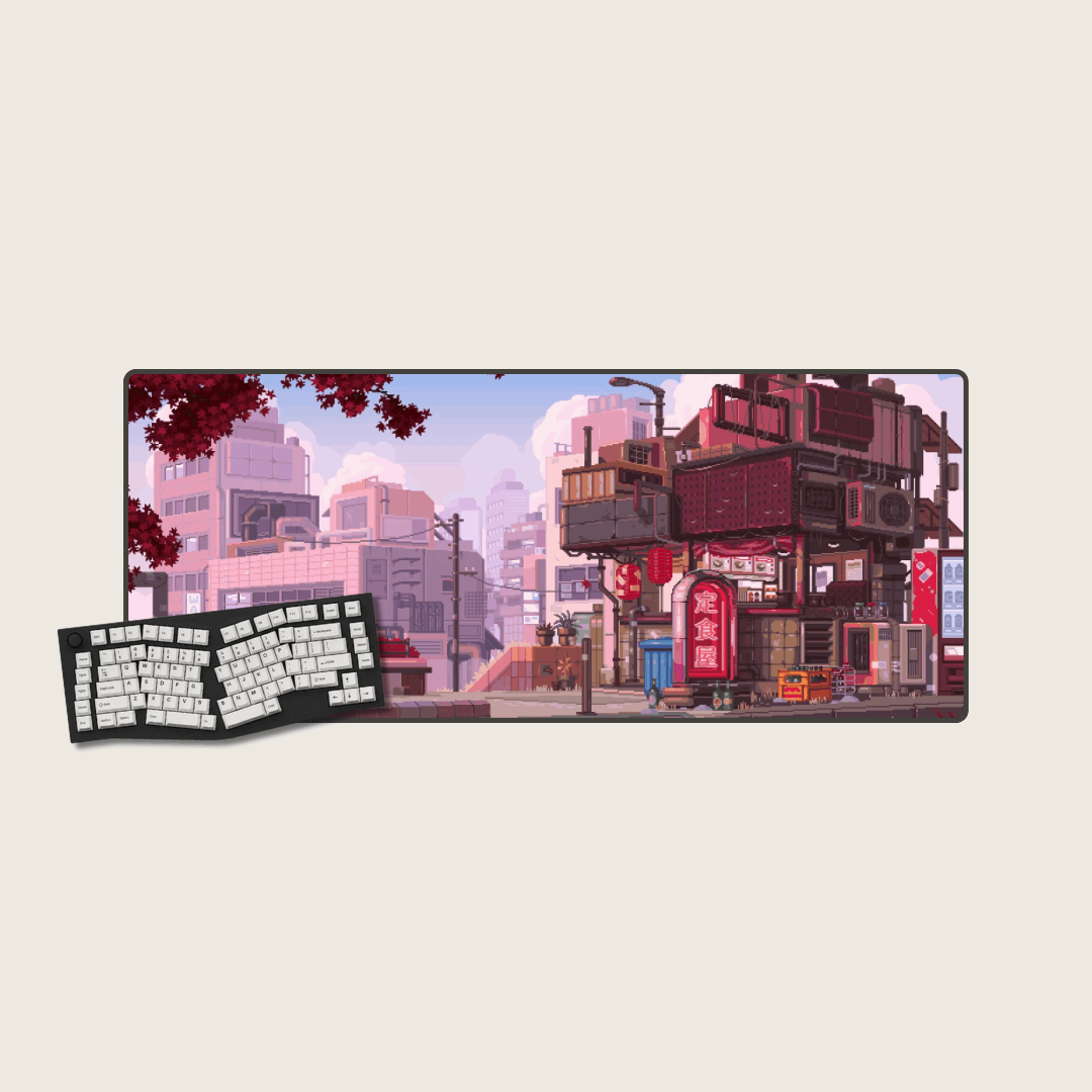 Midday Mauve - Cityscape Mouse Pads