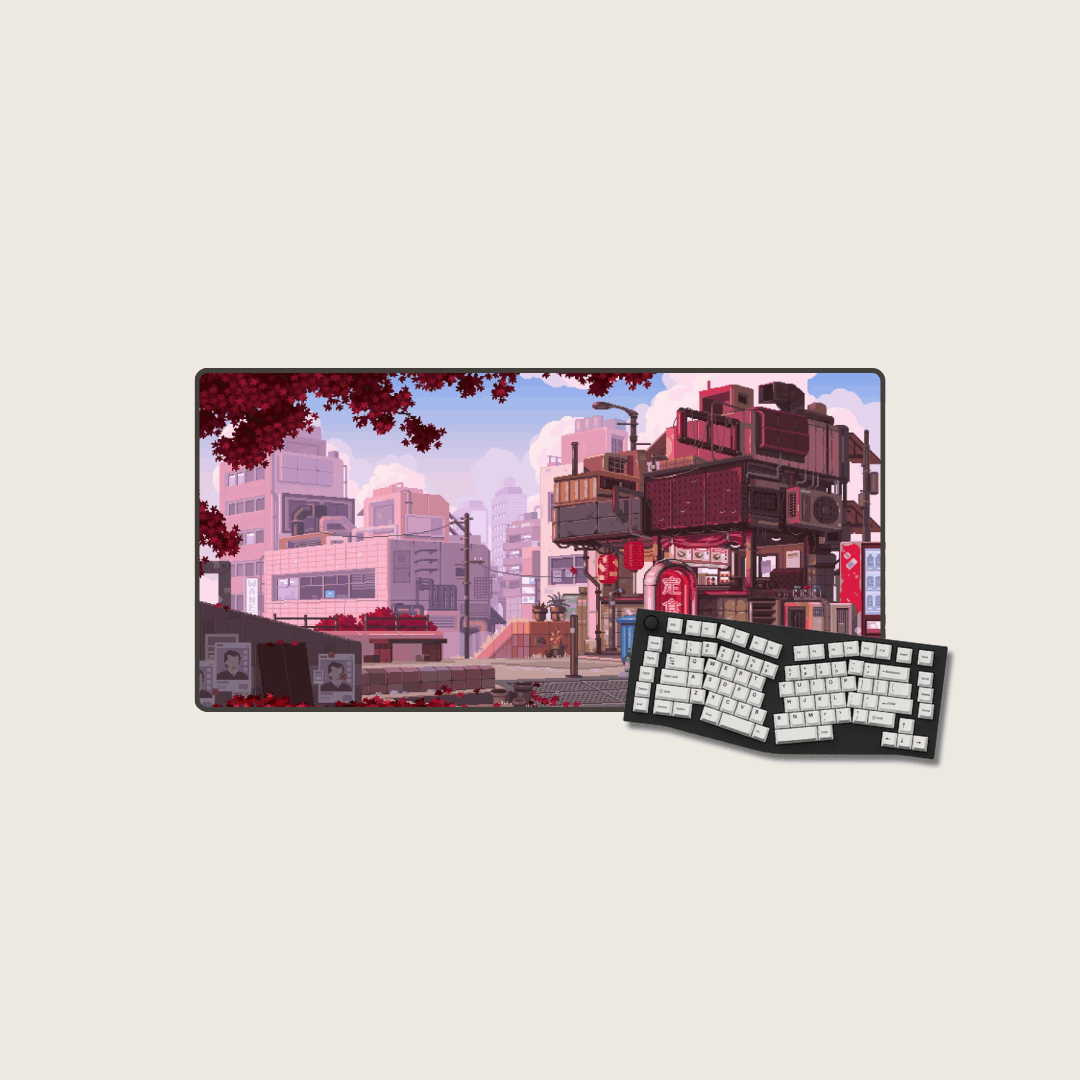 Midday Mauve - Cityscape Mouse Pads