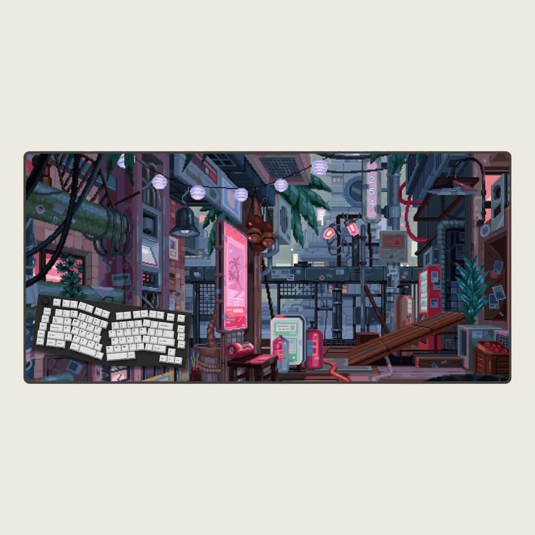 Retro Reverie - Cityscape Mouse Pads