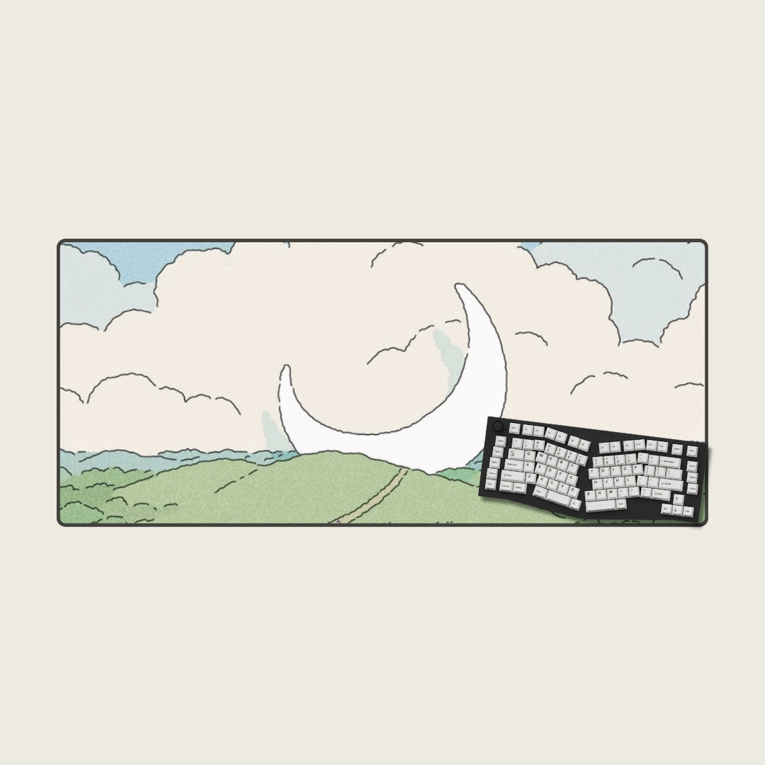 Meadow Moonrise - Dream Landscape Mouse Pads