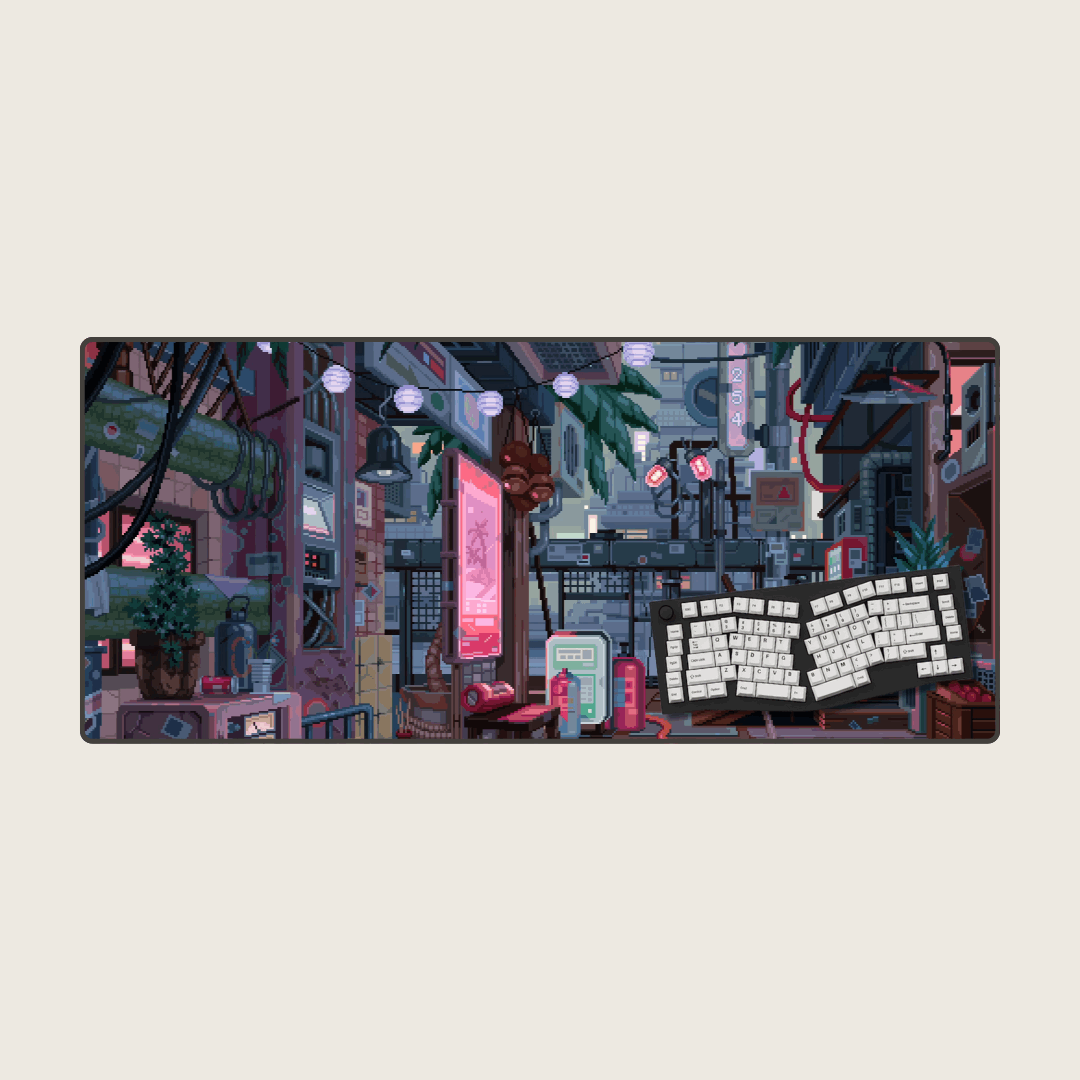 Retro Reverie - Cityscape Mouse Pads
