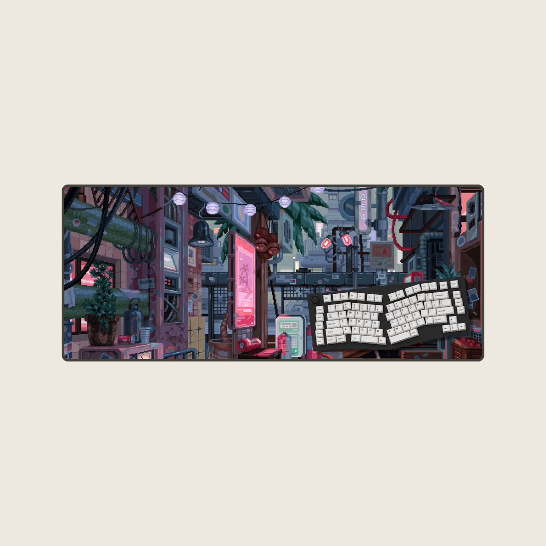 Retro Reverie - Cityscape Mouse Pads