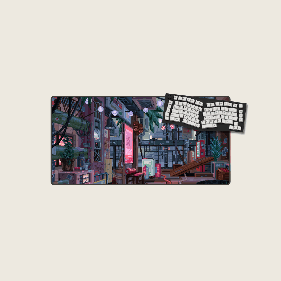 Retro Reverie - Cityscape Mouse Pads
