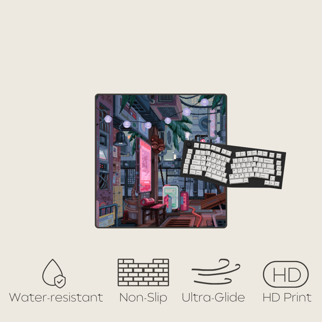 Retro Reverie - Cityscape Mouse Pads