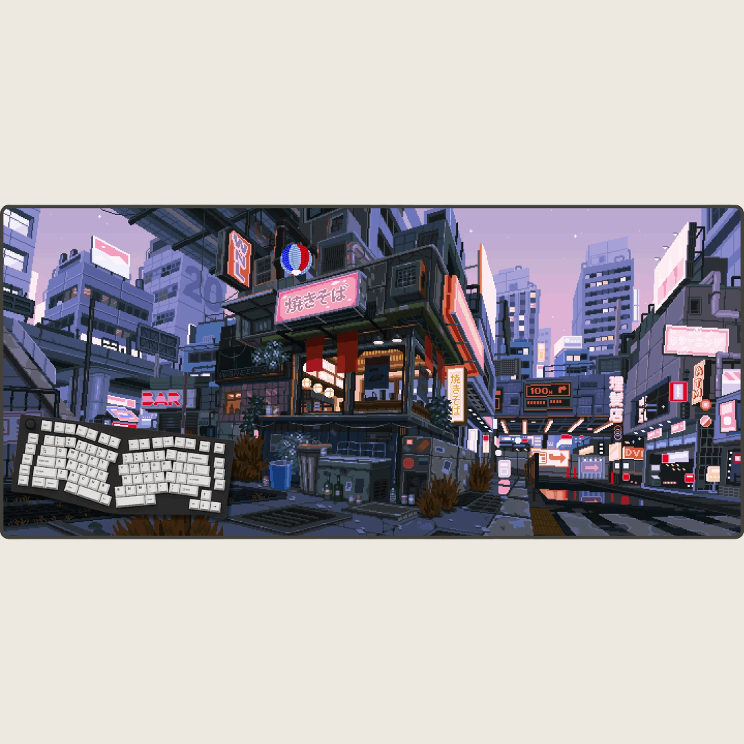 Lavender Lull - Cityscape Mouse Pads