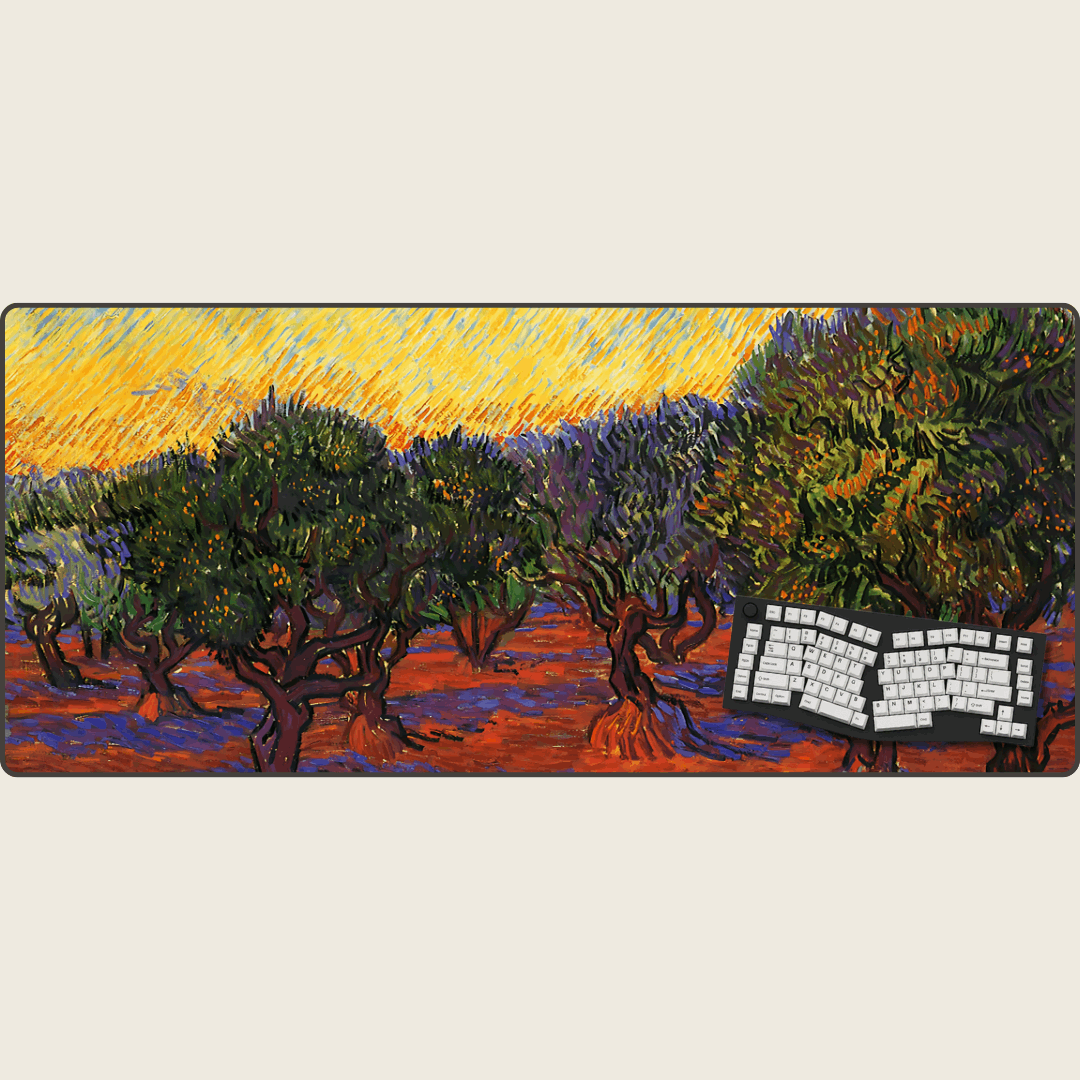 Fiery Fields - Van Gogh Art Mouse Pads