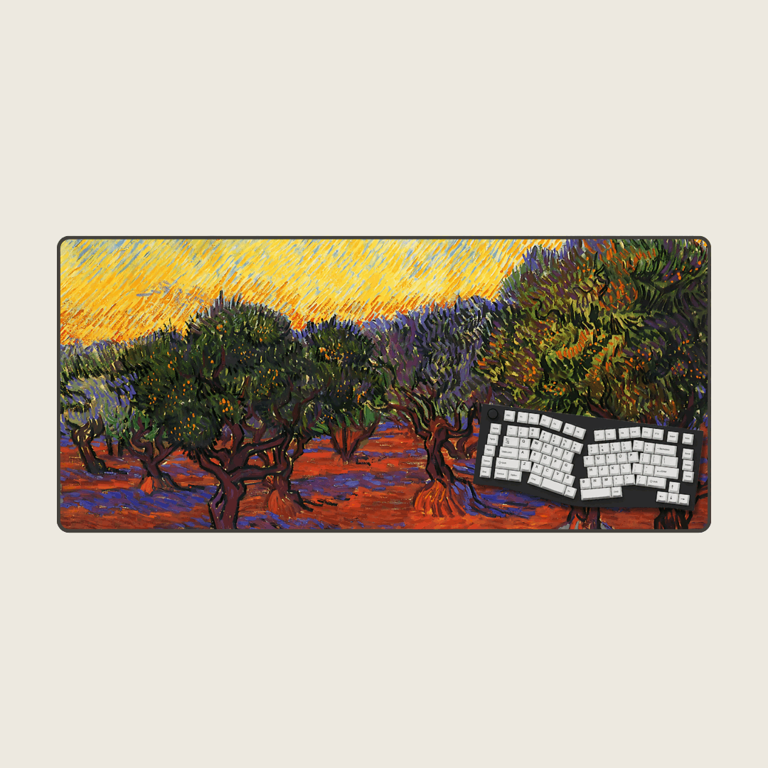 Fiery Fields - Van Gogh Art Mouse Pads