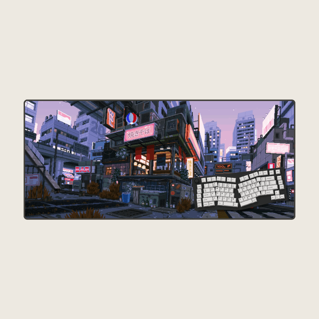 Lavender Lull - Cityscape Mouse Pads
